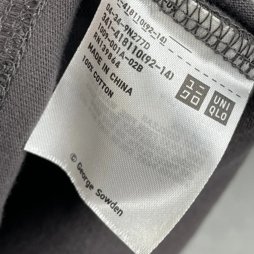 Uniqlo‎ UT George Sowden Graphic T-Shirt Mens XL Gray 80s Geometric Grid 418110